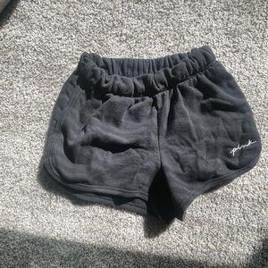 Pink (brand) black fleece shorts size XS